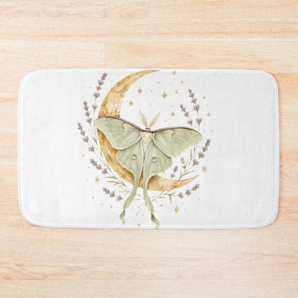 Item preview, Luna Moth and Crescent Moon — Celestial Cottage Witch Art designed and sold by DreamelleStudio.