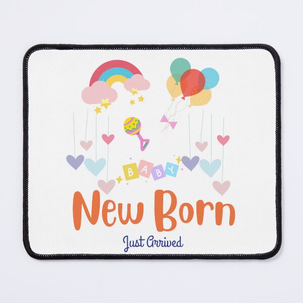Item preview, New Born baby just arrived with cute colourful balloons and rainbow designed and sold by ShipDrop.