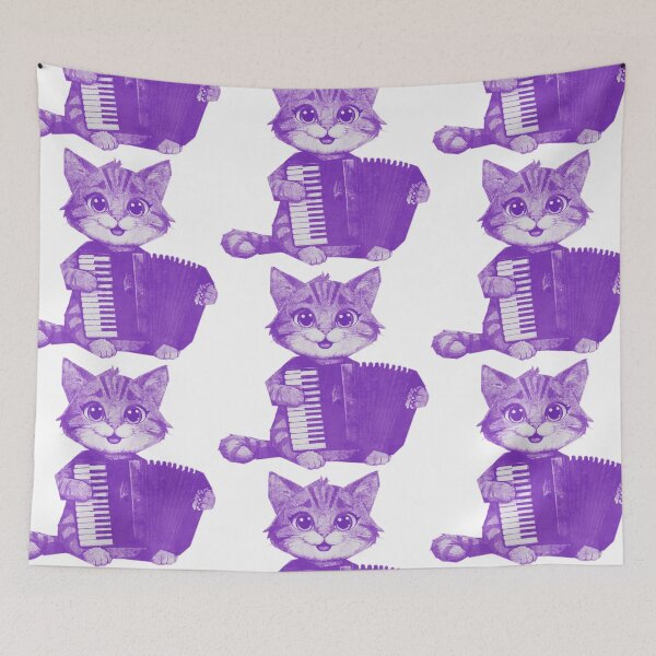Item preview, Cute cat plays accordion designed and sold by kinpirks.