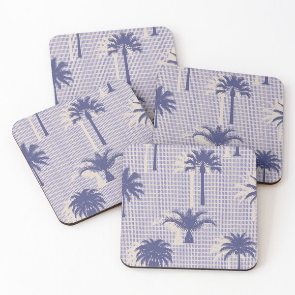Item preview, Retro Indigo Tropical Palms Seamless Pattern designed and sold by MammothArt.