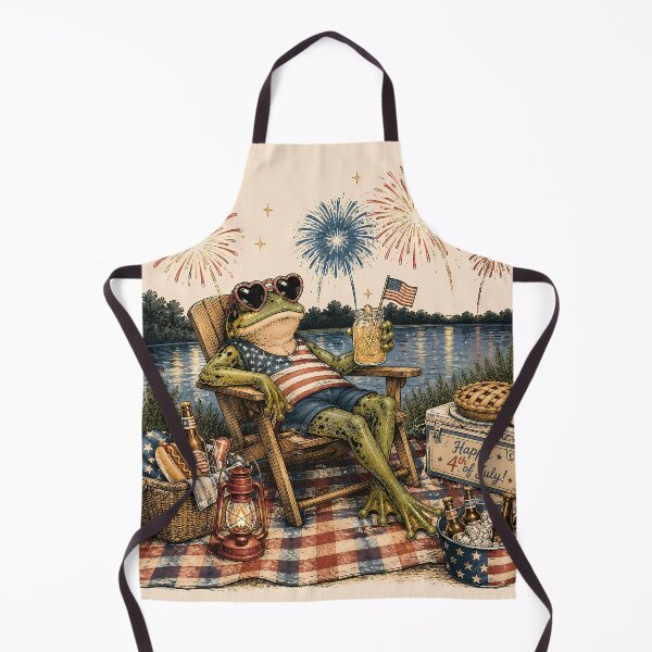 Item preview, Vintage 4th of July Frog Fireworks Picnic Holiday designed and sold by BeataPrint.