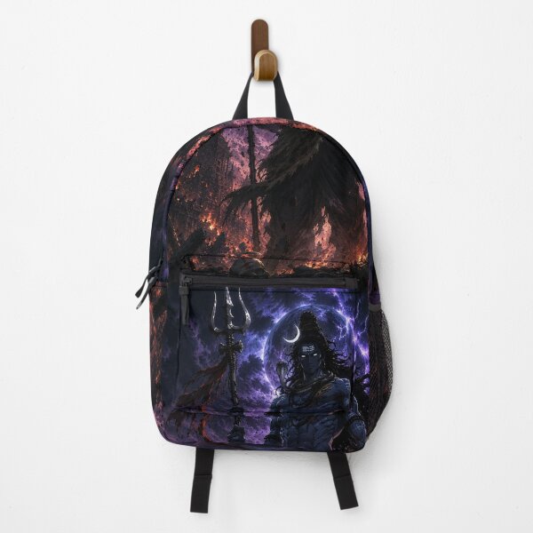 Item preview, Shiva The Destroyer Anime Art | Divine Cosmic Warrior | Trident God Illustration designed and sold by ShiftAndShade.