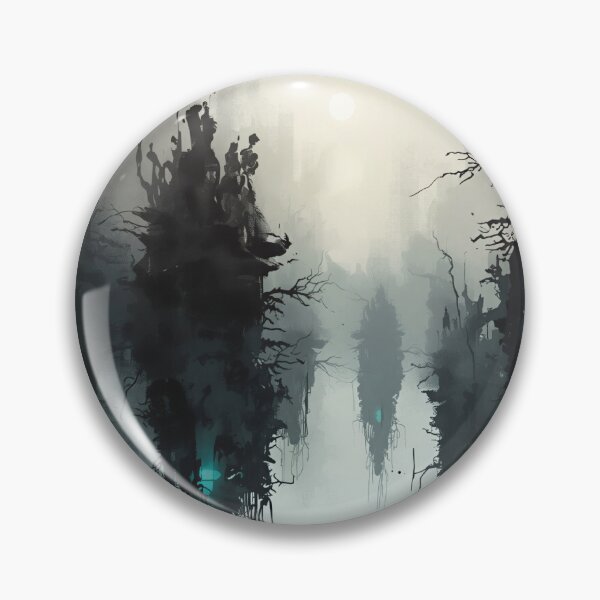 Item preview, Ink Wash Floating Mangrove Alien Sky Landscape designed and sold by Luminous Wilds.