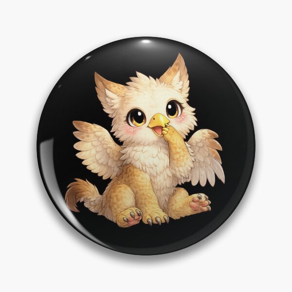 Item preview, Cute Fantasy Griffin Cub with Big Eyes | Adorable Mythical Creature Art designed and sold by Hatchling Hollow.