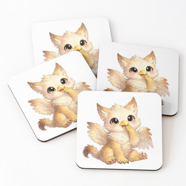 Item preview, Cute Fantasy Griffin Cub with Big Eyes | Adorable Mythical Creature Art designed and sold by Hatchling Hollow.