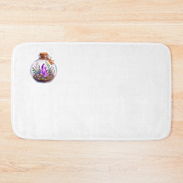 Item preview, Crystal Terrarium Bottle Sticker – Magical Fantasy Crystal Garden designed and sold by PopStickerLab22.