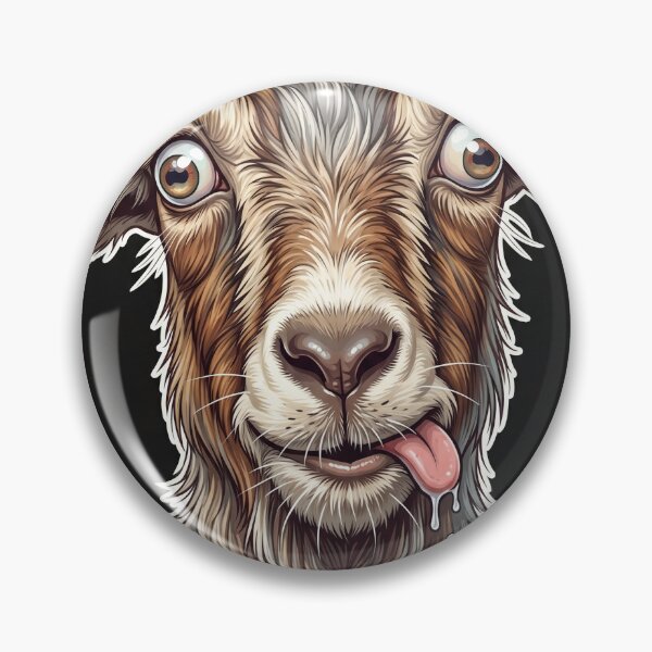 Item preview, Funny Dazed Goat Face T-Shirt Silly Farm Animal Meme Humor Artwork designed and sold by MERAKISL.