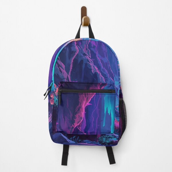Item preview, Gouache Aurora Spine Canyon Alien Landscape designed and sold by Luminous Wilds.