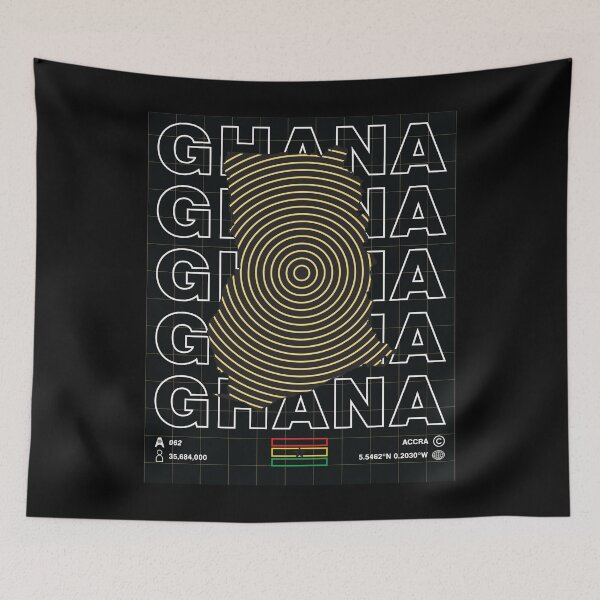 Item preview, Ghana Minimal Map designed and sold by Atlas-Array.