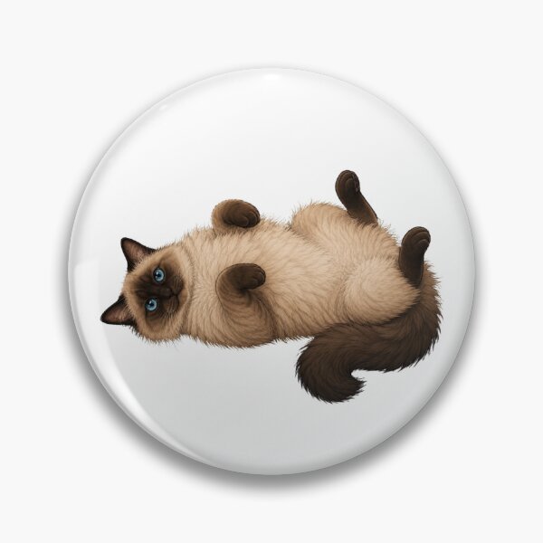 Item preview, Fluffy Siamese Cat Belly Up designed and sold by RealEqEdit.
