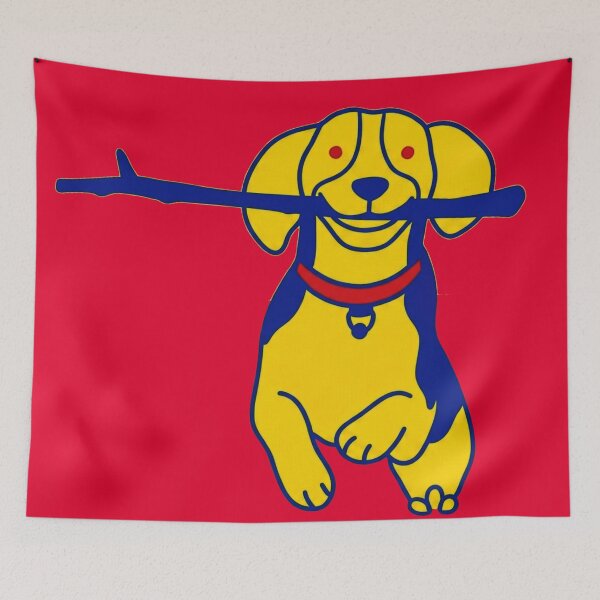 Item preview, Cute Pop Art Beagle with Stick Whimsical Dog designed and sold by BLUESKY11a.