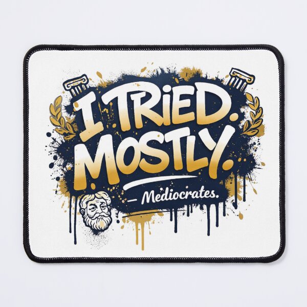 Item preview, Mediocrates I Tried Mostly Funny designed and sold by Print Loft.