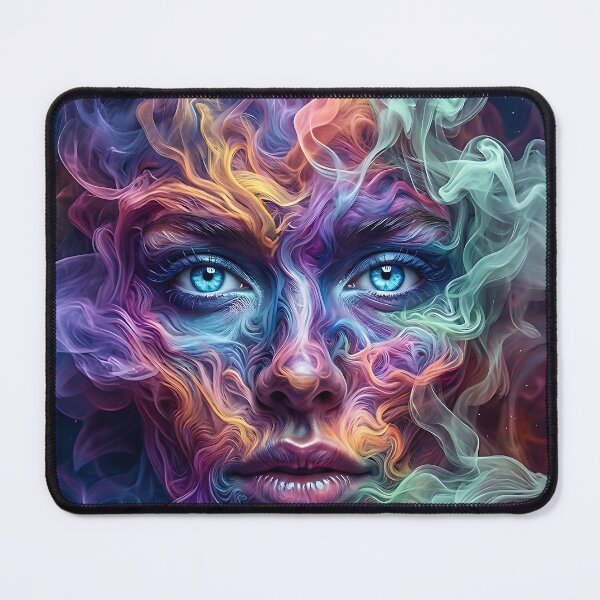Item preview, Ethereal Nebula Soul: Cosmic Smoke Portrait designed and sold by ToxicInkArt.
