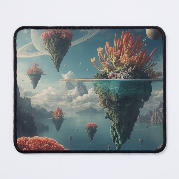 Item preview, Surreal Floating Coral Sky Ocean Alien Landscape designed and sold by Luminous Wilds.