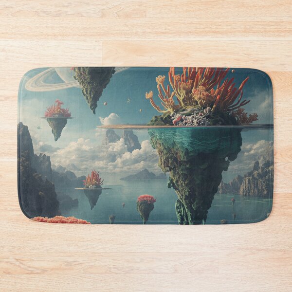 Item preview, Surreal Floating Coral Sky Ocean Alien Landscape designed and sold by Luminous Wilds.