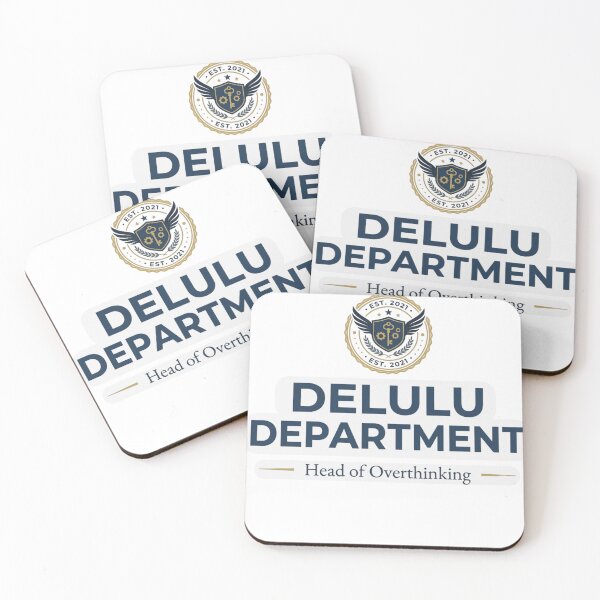 Item preview, Delulu Department Overthinking Funny Corporate Emblem designed and sold by TheAkyolStudio.