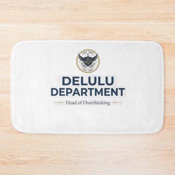 Item preview, Delulu Department Overthinking Funny Corporate Emblem designed and sold by TheAkyolStudio.
