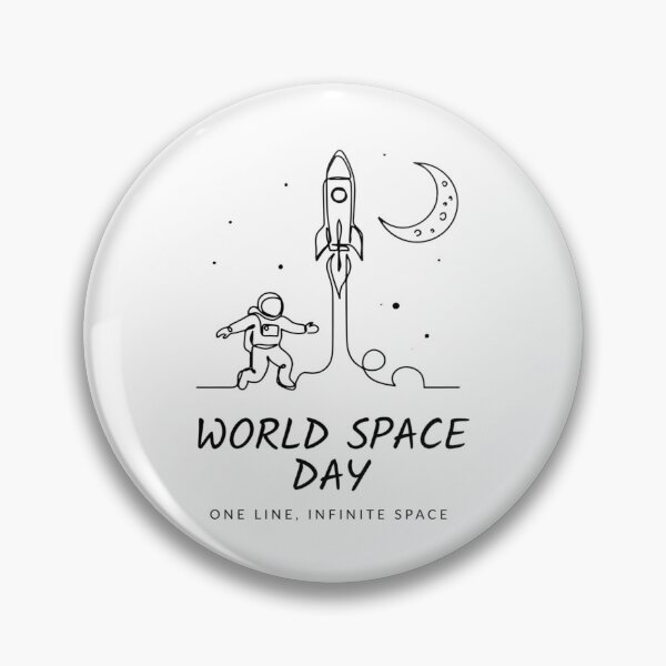 Item preview, World Space Day — One Line Infinite Space Minimalist Astronaut Rocket T-Shirt V1 designed and sold by DarylWelsh2024.