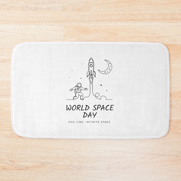 Item preview, World Space Day — One Line Infinite Space Minimalist Astronaut Rocket T-Shirt V1 designed and sold by DarylWelsh2024.