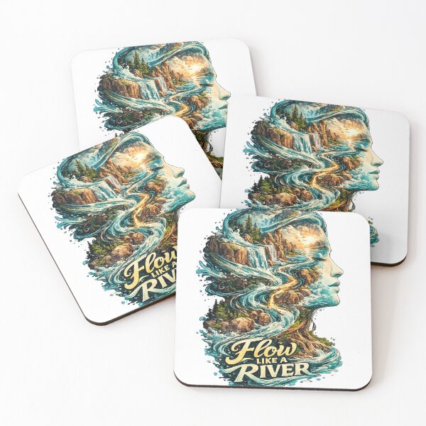 Item preview, Flow Like A River – Woman Nature Portrait designed and sold by NatureHarmony16.