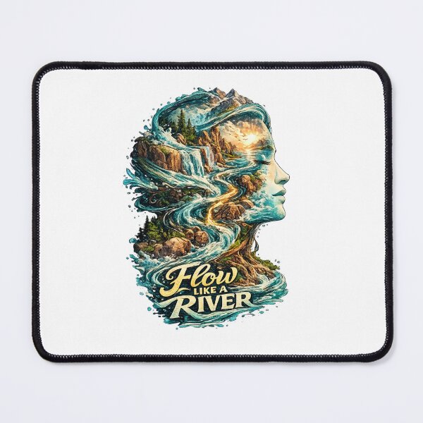 Item preview, Flow Like A River – Woman Nature Portrait designed and sold by NatureHarmony16.