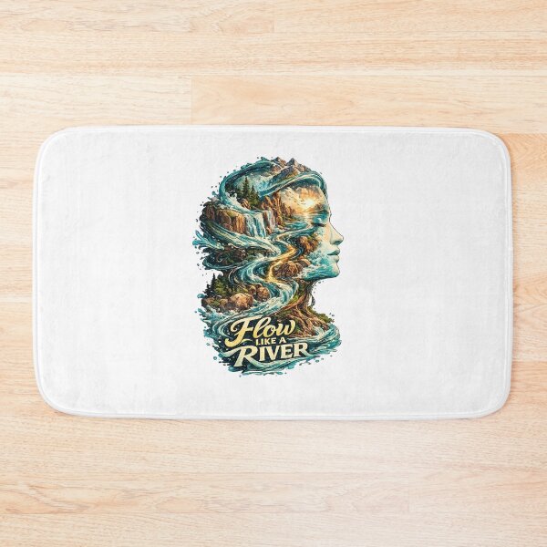 Item preview, Flow Like A River – Woman Nature Portrait designed and sold by NatureHarmony16.