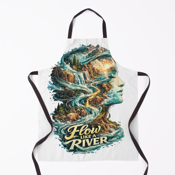 Item preview, Flow Like A River – Woman Nature Portrait designed and sold by NatureHarmony16.