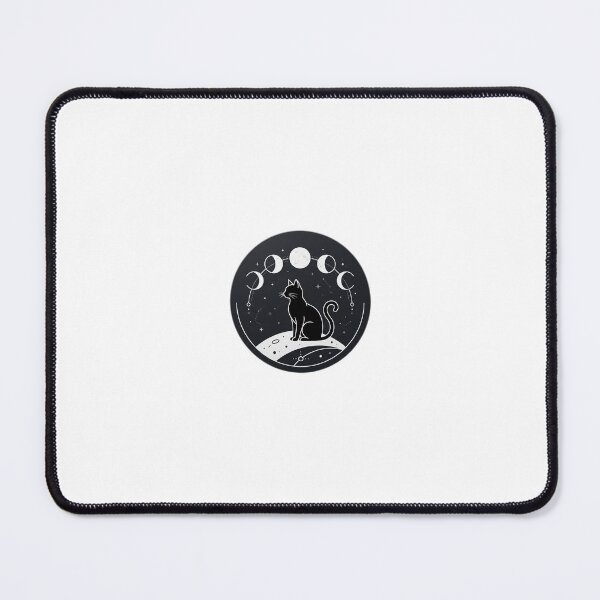 Item preview, Mystic Black Cat Moon Phases Sticker | Celestial Witchy Cat Aesthetic designed and sold by PopStickerLab22.