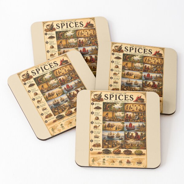 Item preview, The Story of Spices Vintage Poster designed and sold by Easternpantry.