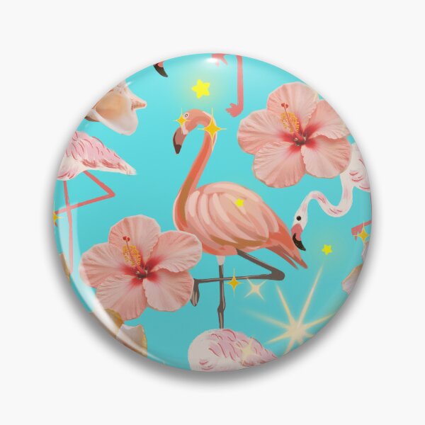 Item preview, Flamingos design with a blue background  designed and sold by Extremeallie.