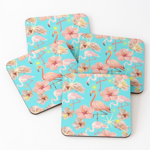 Item preview, Flamingos design with a blue background  designed and sold by Extremeallie.