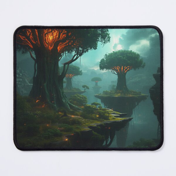 Item preview, Concept Art Floating Ember Jungle Alien Landscape designed and sold by Luminous Wilds.