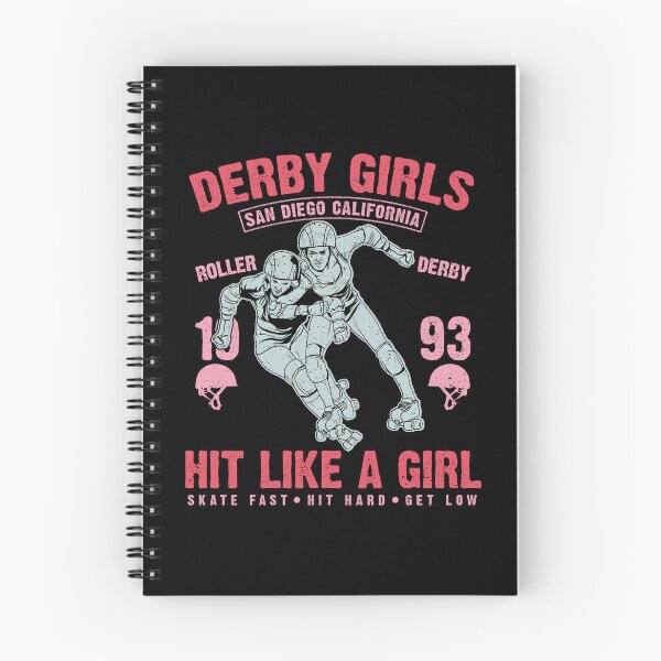 Item preview, Vintage Roller Derby Girls San Diego California – Hit Like a Girl Feminist Skater Design designed and sold by StickerAndLove.