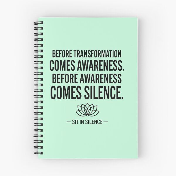 Item preview, Before Transformation Comes Awareness Before Awareness Comes Silence | Minimalist Quote designed and sold by SitInSilence24.