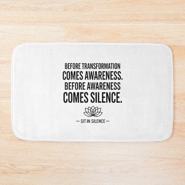 Item preview, Before Transformation Comes Awareness Before Awareness Comes Silence | Minimalist Quote designed and sold by SitInSilence24.