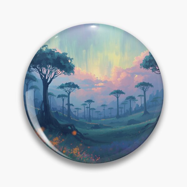 Item preview, Impressionist Skyroot Alien Fantasy Valley Landscape designed and sold by Luminous Wilds.
