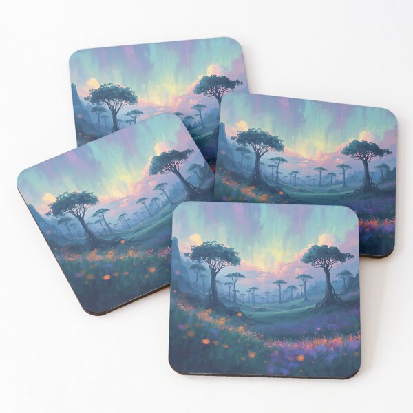 Item preview, Impressionist Skyroot Alien Fantasy Valley Landscape designed and sold by Luminous Wilds.
