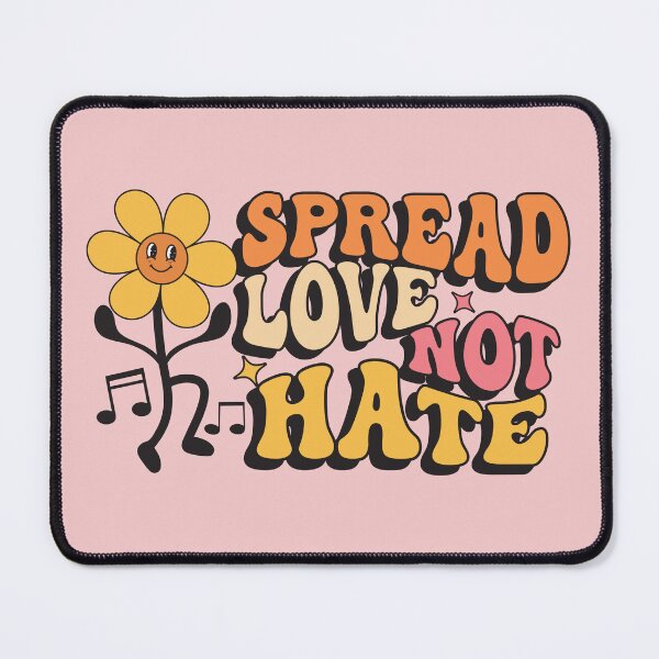 Item preview, Spread Love Not Hate Retro Flower  designed and sold by bolimj.