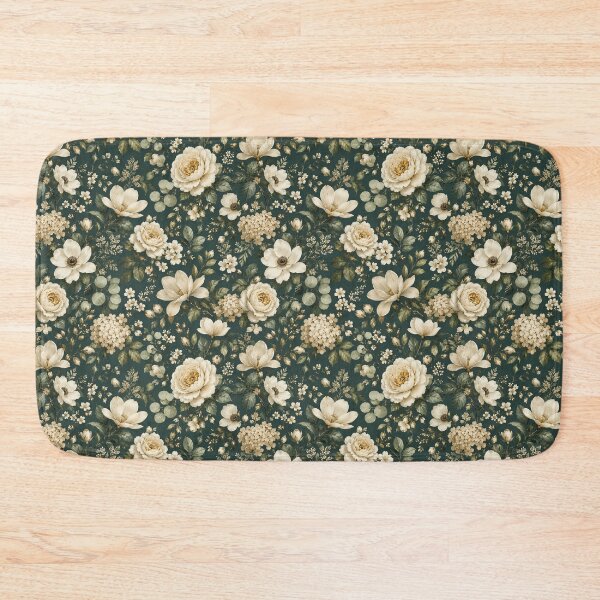 Item preview, Vintage Dark Floral Phone Case for Mom | Elegant Forest Green Botanical Journal for Teachers | Romantic Cream Rose Blanket for Grandma | Dark Academia Flower Tote Bag for Students designed and sold by VivaFy.