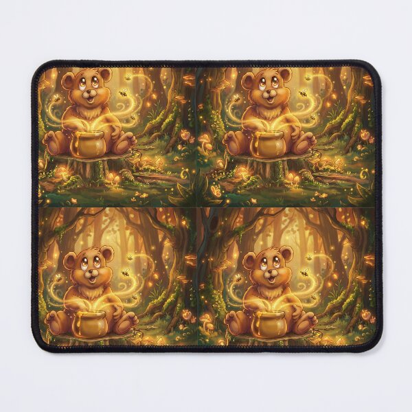 Item preview, Enchanted Forest Friends – Honey Bear & Bees designed and sold by NeonSpiritArt.