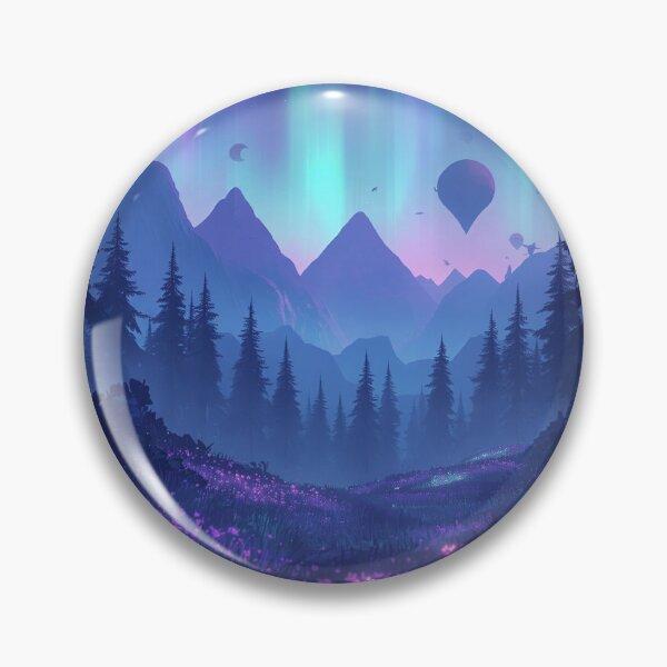 Item preview, Pastel Night Bloom Alien Fantasy Forest Landscape designed and sold by Luminous Wilds.