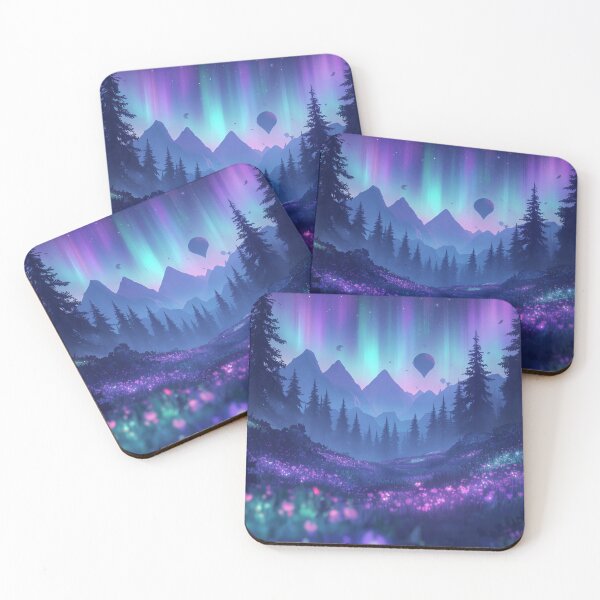 Item preview, Pastel Night Bloom Alien Fantasy Forest Landscape designed and sold by Luminous Wilds.