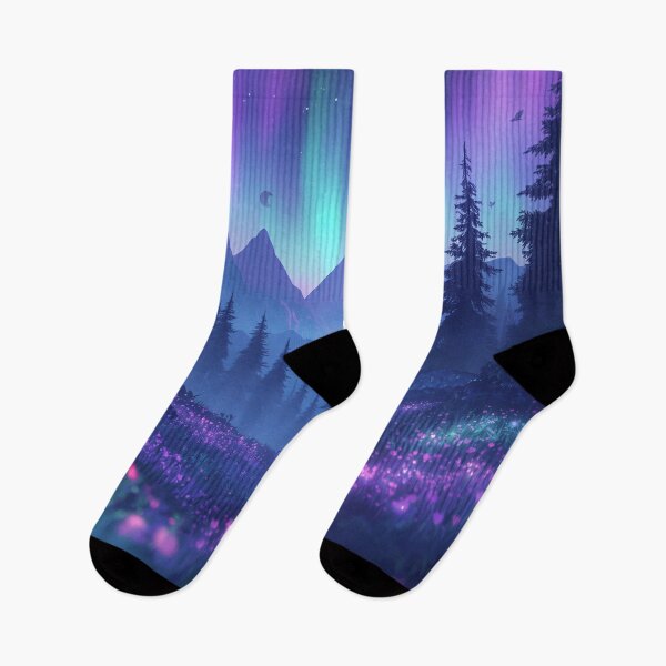 Item preview, Pastel Night Bloom Alien Fantasy Forest Landscape designed and sold by Luminous Wilds.