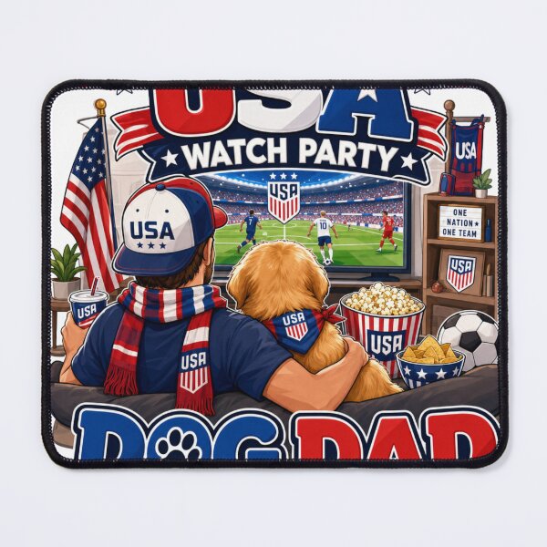 Item preview, USA Watch Party Dog Dad Golden Retriever World Cup 2026 designed and sold by Ashley critters.