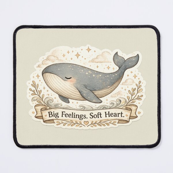 Item preview, Big Feelings Soft Heart Whale Design designed and sold by Safe Haven Pets.