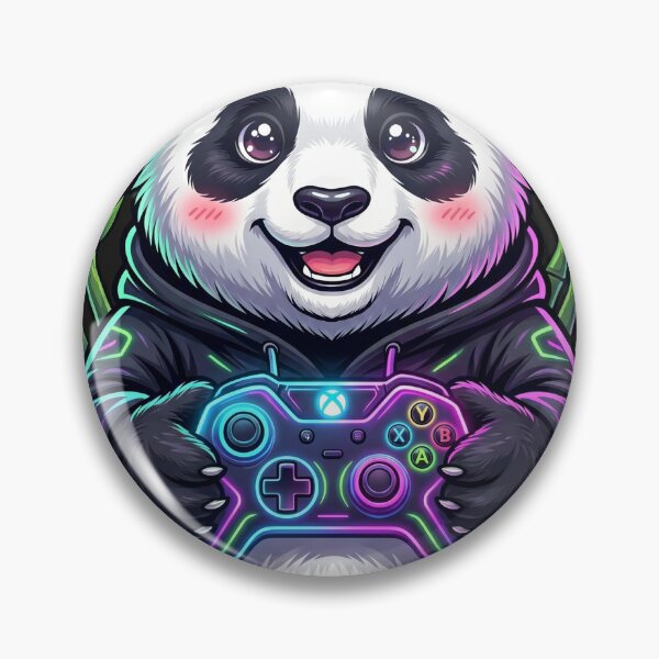 Item preview, Cute Bamboo Gamer Panda Playing Neon Game Controller Funny Panda T-Shirt designed and sold by MERAKISL.