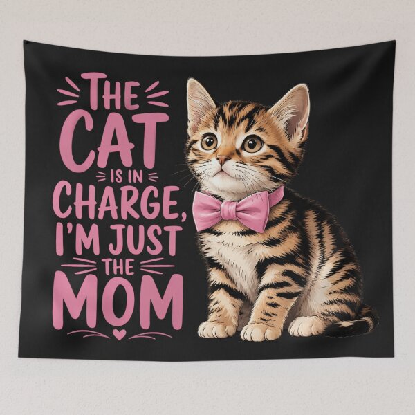 Item preview, The Cat Is In Charge I'm Just The Mom designed and sold by INKRebelGraphic.