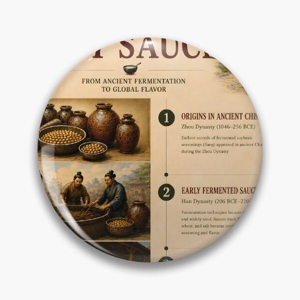 Item preview, The Story of Soy Sauce Vintage Infographic Poster  designed and sold by Easternpantry.