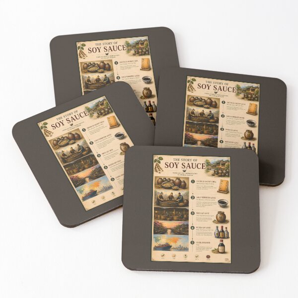 Item preview, The Story of Soy Sauce Vintage Infographic Poster  designed and sold by Easternpantry.