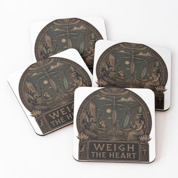 Item preview, Weigh the Heart — Anubis & Ma'at Egyptian Mythology Judgment Scene | World Legends designed and sold by Qorvun.